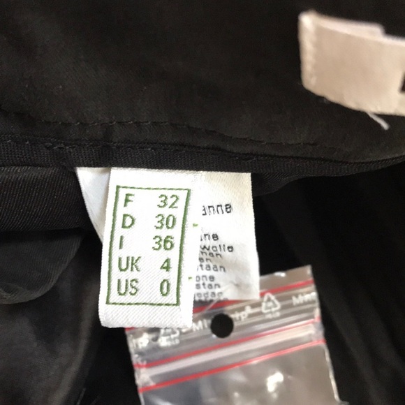 NWT! LACOSTE Size 0 black slim fit twill pants - Picture 4 of 8